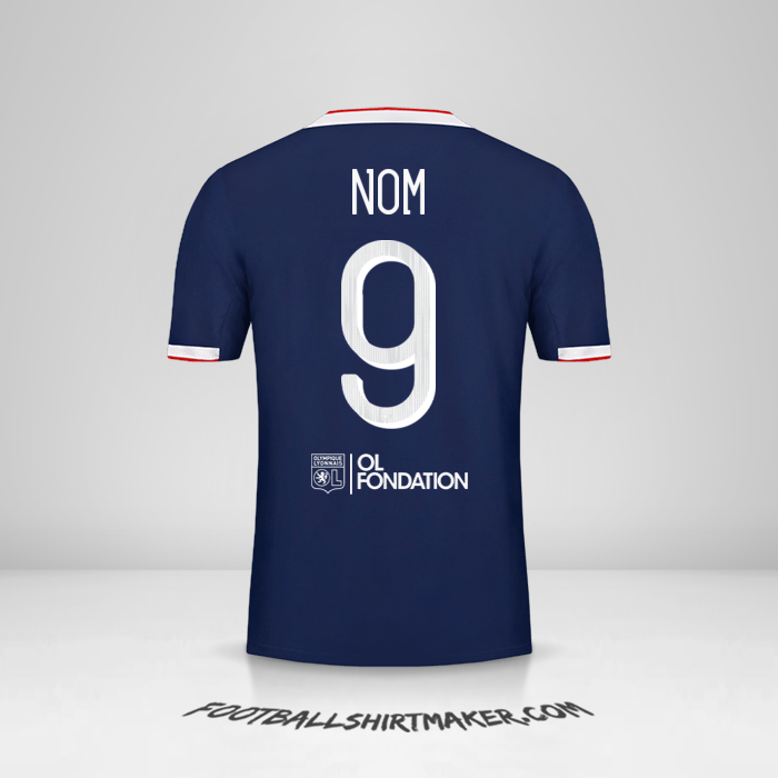 Maillot Olympique Lyon Cup 2019/20 Extérieur -  nom - 9