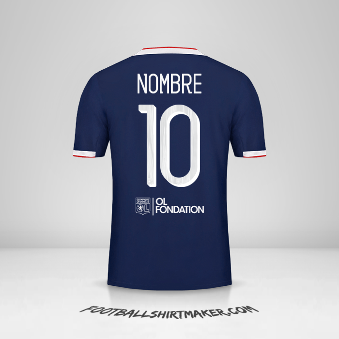 Camiseta Olympique Lyon Cup 2019/20 Visita -  nombre - 10