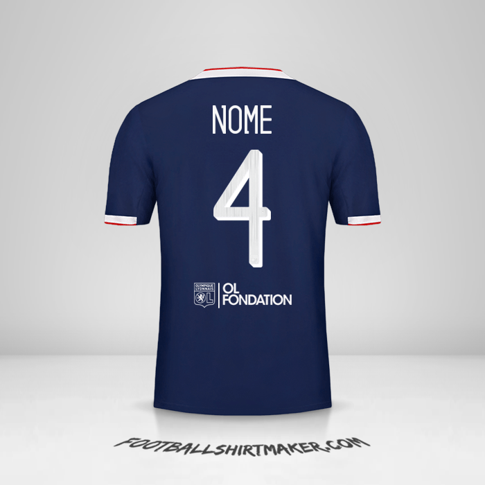 Maglia Olympique Lyon Cup 2019/20 Seconda -  nome - 4