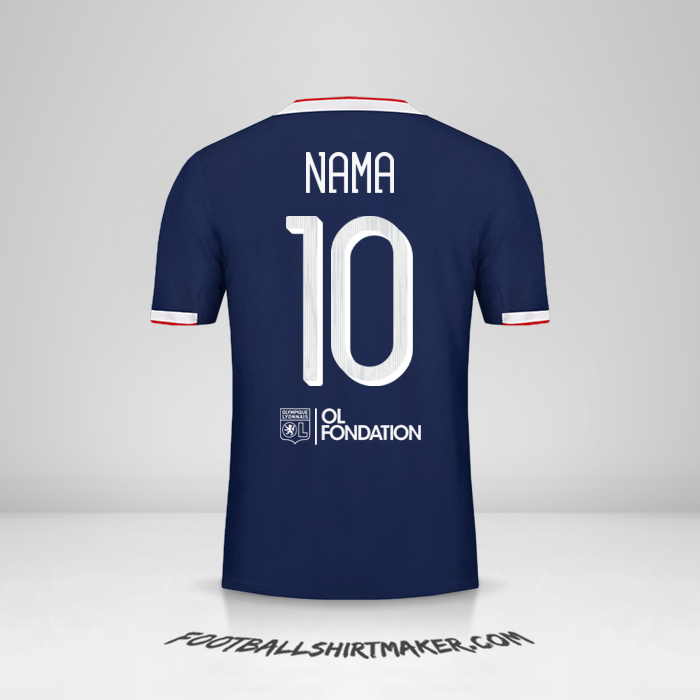 Jersey Olympique Lyon Cup 2019/20 Alternatif -  nama - 10