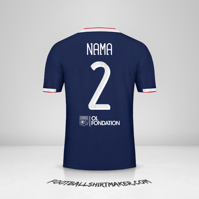 Jersey Olympique Lyon Cup 2019/20 Alternatif -  nama - 2