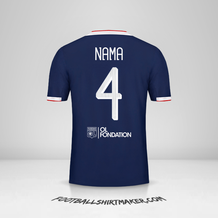 Jersey Olympique Lyon Cup 2019/20 Alternatif -  nama - 4