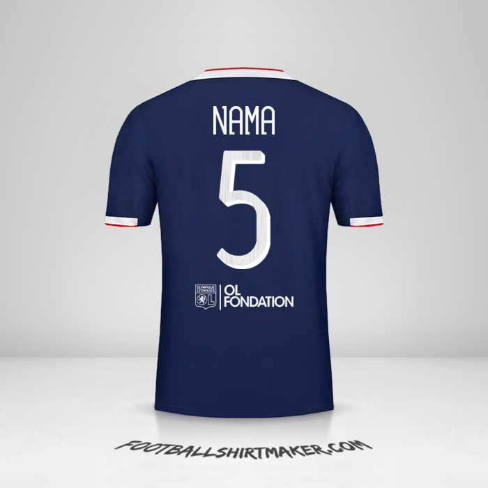 Jersey Olympique Lyon Cup 2019/20 Alternatif -  nama - 5