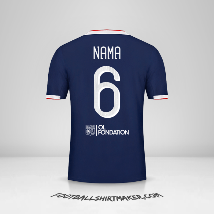 Jersey Olympique Lyon Cup 2019/20 Alternatif -  nama - 6