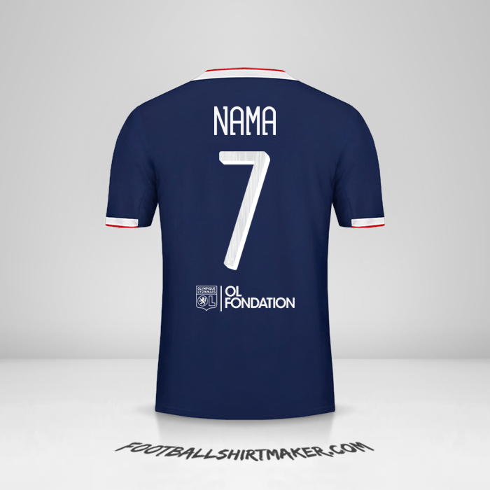 Jersey Olympique Lyon Cup 2019/20 Alternatif -  nama - 7