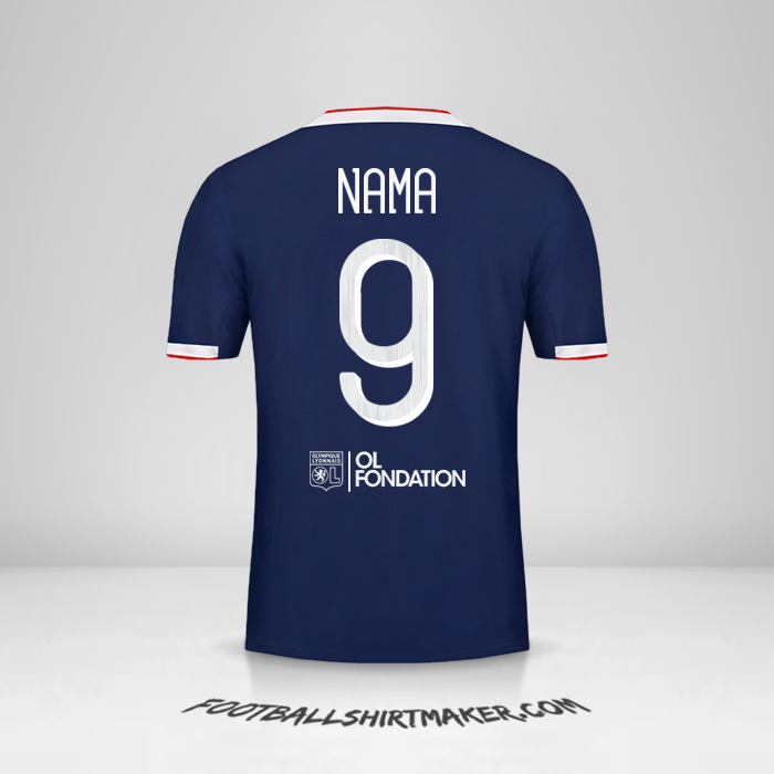 Jersey Olympique Lyon Cup 2019/20 Alternatif -  nama - 9
