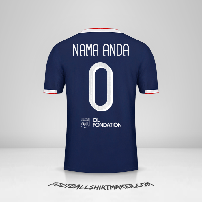 Jersey Olympique Lyon Cup 2019/20 II -  nama anda - 0