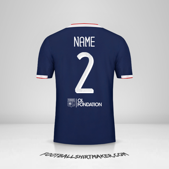 Jersey Olympique Lyon Cup 2019/20 Away -  name - 2