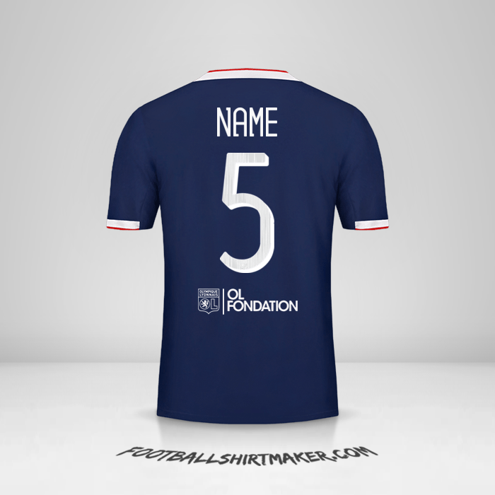 Jersey Olympique Lyon Cup 2019/20 Away -  name - 5