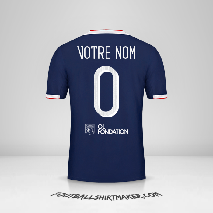 Maillot Olympique Lyon Cup 2019/20 II -  votre nom - 0