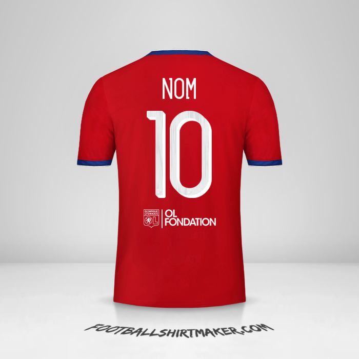 Maillot Olympique Lyon Cup 2019/20 Troisième -  nom - 10