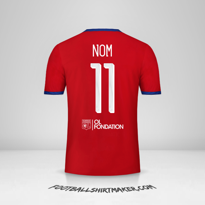 Maillot Olympique Lyon Cup 2019/20 Troisième -  nom - 11