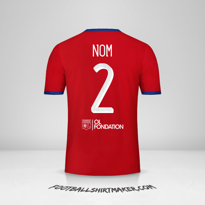 Maillot Olympique Lyon Cup 2019/20 Troisième -  nom - 2