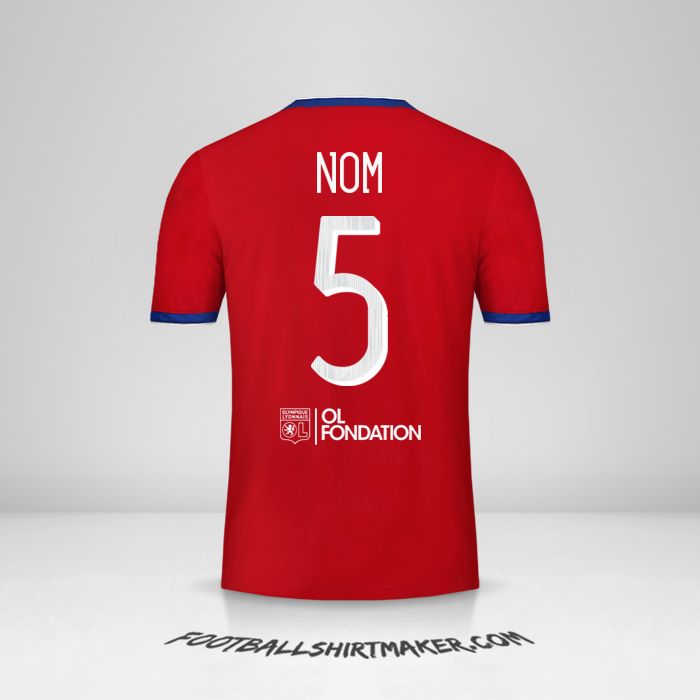 Maillot Olympique Lyon Cup 2019/20 Troisième -  nom - 5