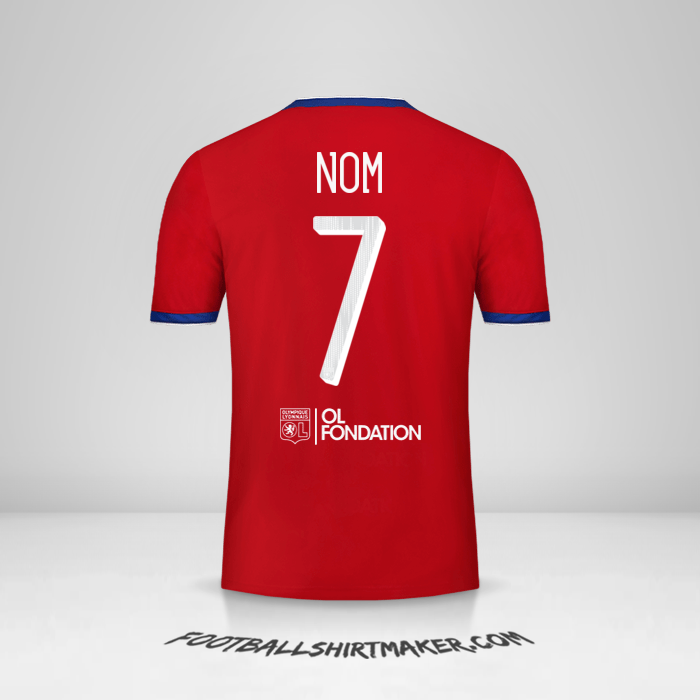Maillot Olympique Lyon Cup 2019/20 Troisième -  nom - 7