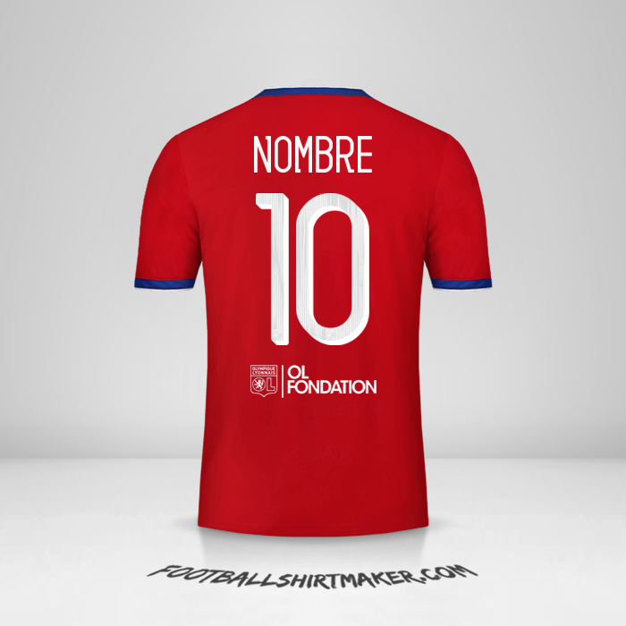 Camiseta Olympique Lyon Cup 2019/20 Tercera -  nombre - 10