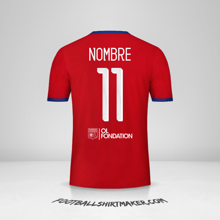 Jersey Olympique Lyon Cup 2019/20 Tercera -  nombre - 11