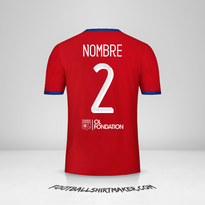 Jersey Olympique Lyon Cup 2019/20 Tercera -  nombre - 2