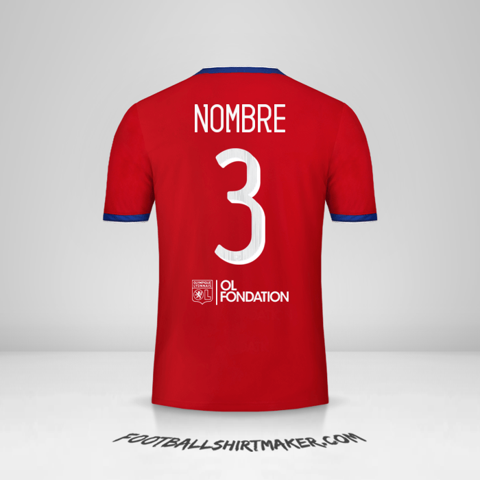 Jersey Olympique Lyon Cup 2019/20 Tercera -  nombre - 3