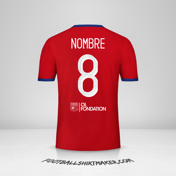 Camiseta Olympique Lyon Cup 2019/20 Tercera -  nombre - 8