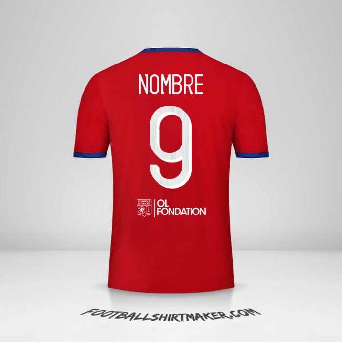 Jersey Olympique Lyon Cup 2019/20 Tercera -  nombre - 9