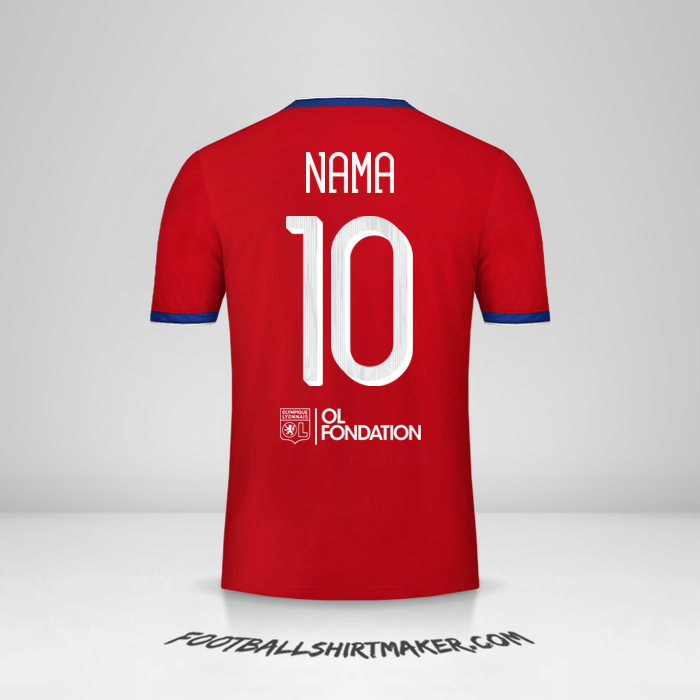 Jersey Olympique Lyon Cup 2019/20 Ketiga -  nama - 10