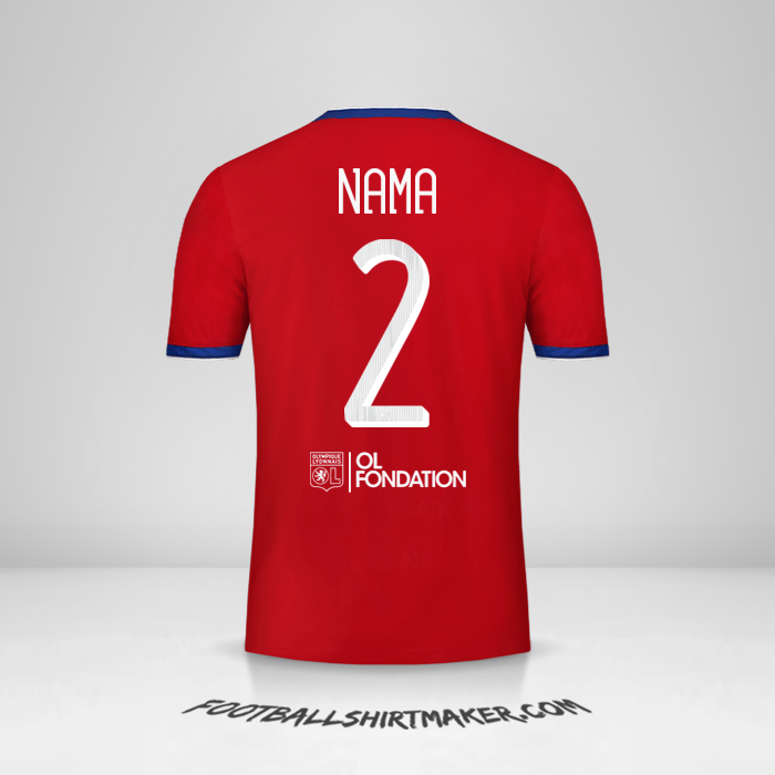 Jersey Olympique Lyon Cup 2019/20 Ketiga -  nama - 2