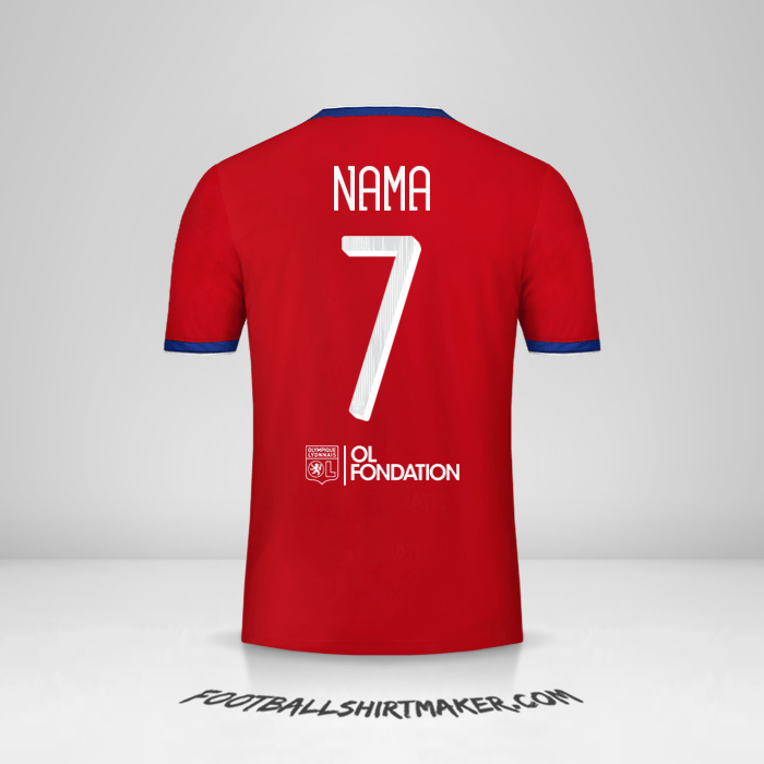 Jersey Olympique Lyon Cup 2019/20 Ketiga -  nama - 7