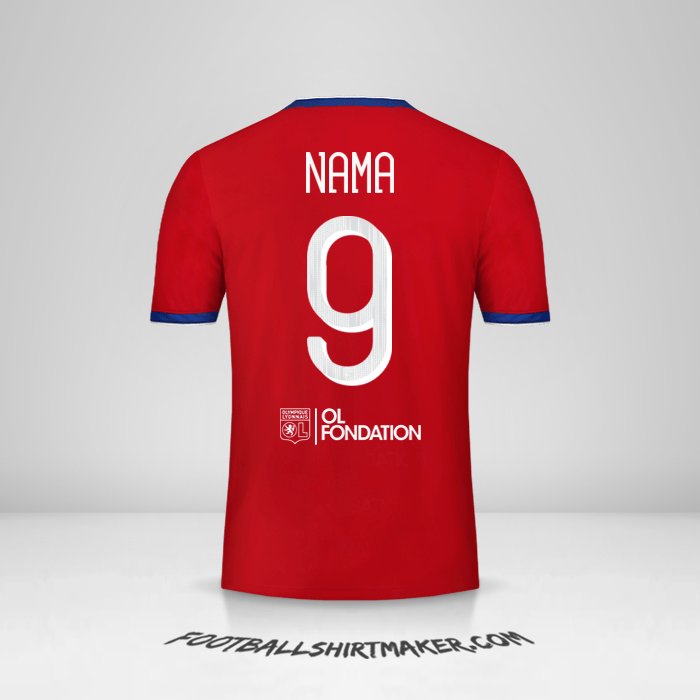 Jersey Olympique Lyon Cup 2019/20 Ketiga -  nama - 9