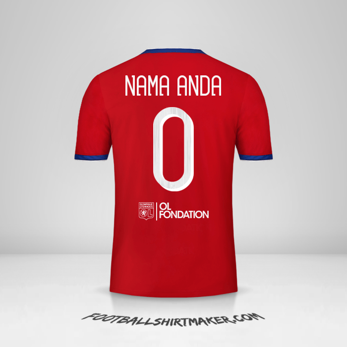 Jersey Olympique Lyon Cup 2019/20 III -  nama anda - 0