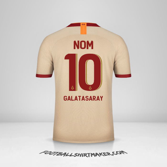 Maillot Galatasaray SK Cup 2019/20 Extérieur -  nom - 10