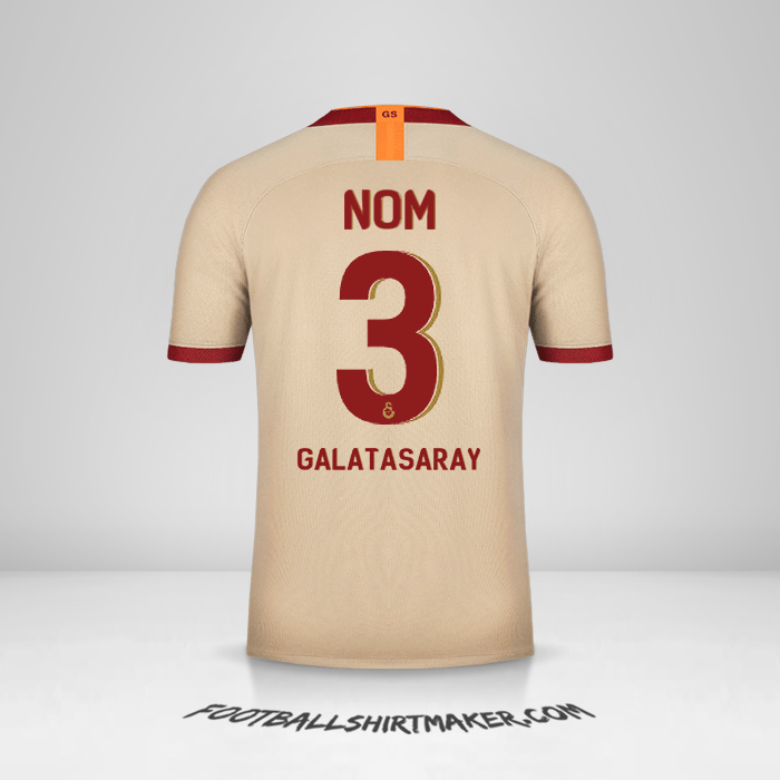 Maillot Galatasaray SK Cup 2019/20 Extérieur -  nom - 3