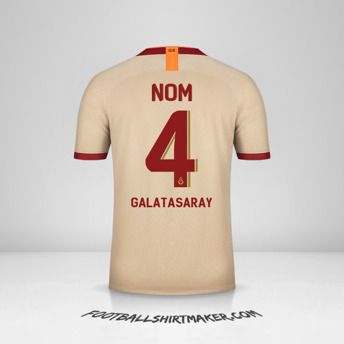 Maillot Galatasaray SK Cup 2019/20 Extérieur -  nom - 4