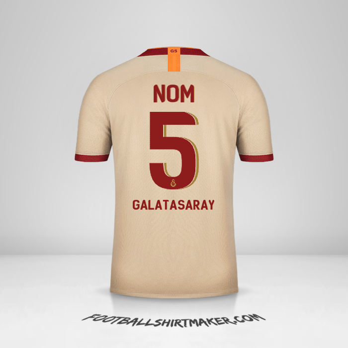 Maillot Galatasaray SK Cup 2019/20 Extérieur -  nom - 5