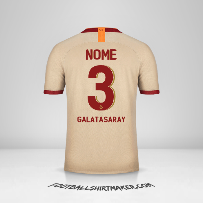 Maglia Galatasaray SK Cup 2019/20 Seconda -  nome - 3