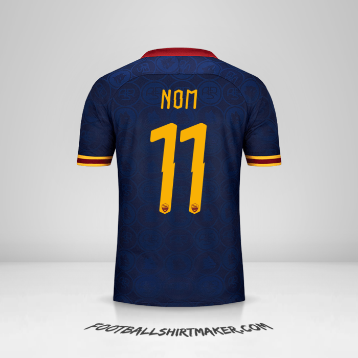 Maillot AS Roma Cup 2019/20 Troisième -  nom - 11