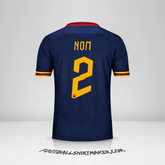 Maillot AS Roma Cup 2019/20 Troisième -  nom - 2