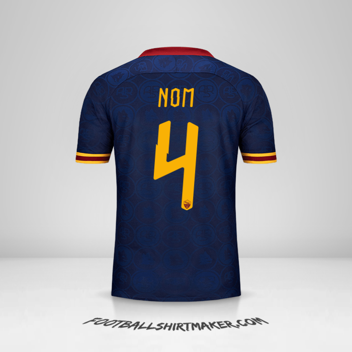 Maillot AS Roma Cup 2019/20 Troisième -  nom - 4
