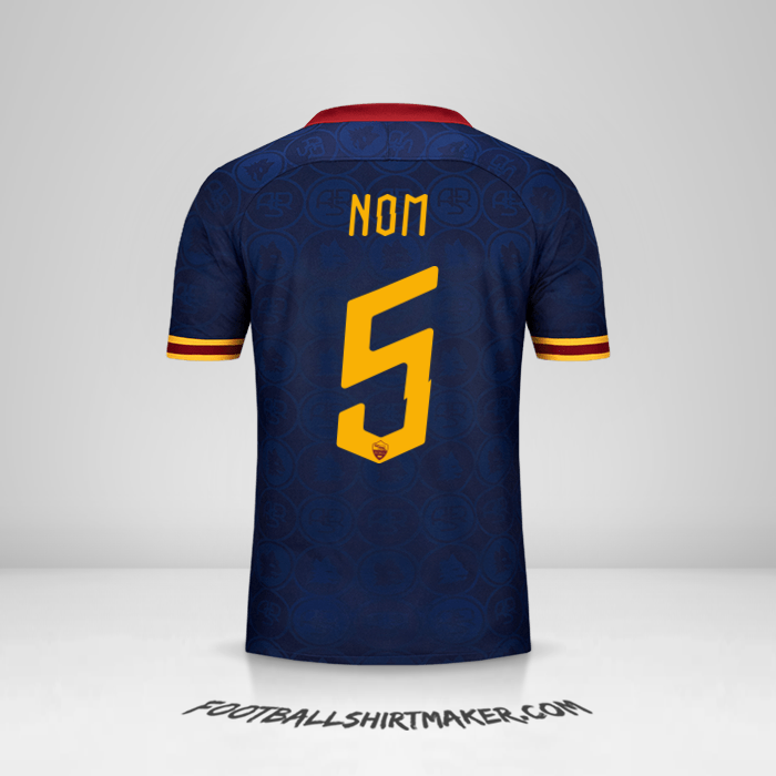 Maillot AS Roma Cup 2019/20 Troisième -  nom - 5