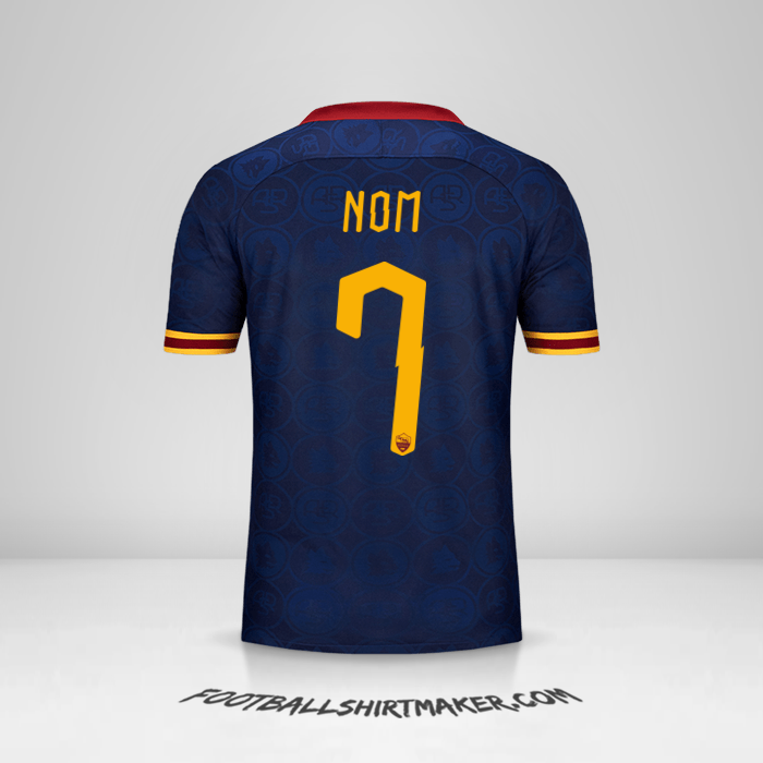 Maillot AS Roma Cup 2019/20 Troisième -  nom - 7