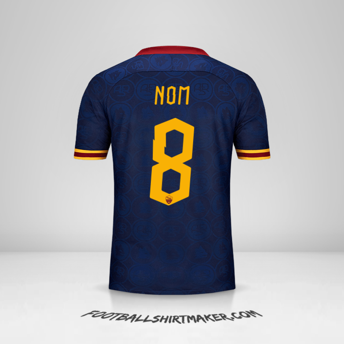 Maillot AS Roma Cup 2019/20 Troisième -  nom - 8