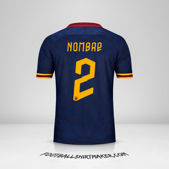 Jersey AS Roma Cup 2019/20 Tercera -  nombre - 2