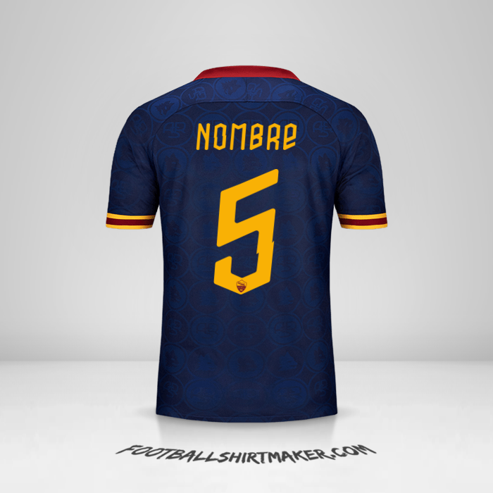 Jersey AS Roma Cup 2019/20 Tercera -  nombre - 5