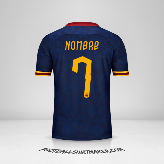 Camiseta AS Roma Cup 2019/20 Tercera -  nombre - 7