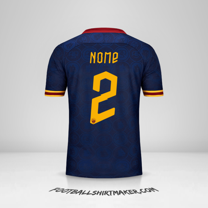 Camisa AS Roma Cup 2019/20 Terceira -  nome - 2