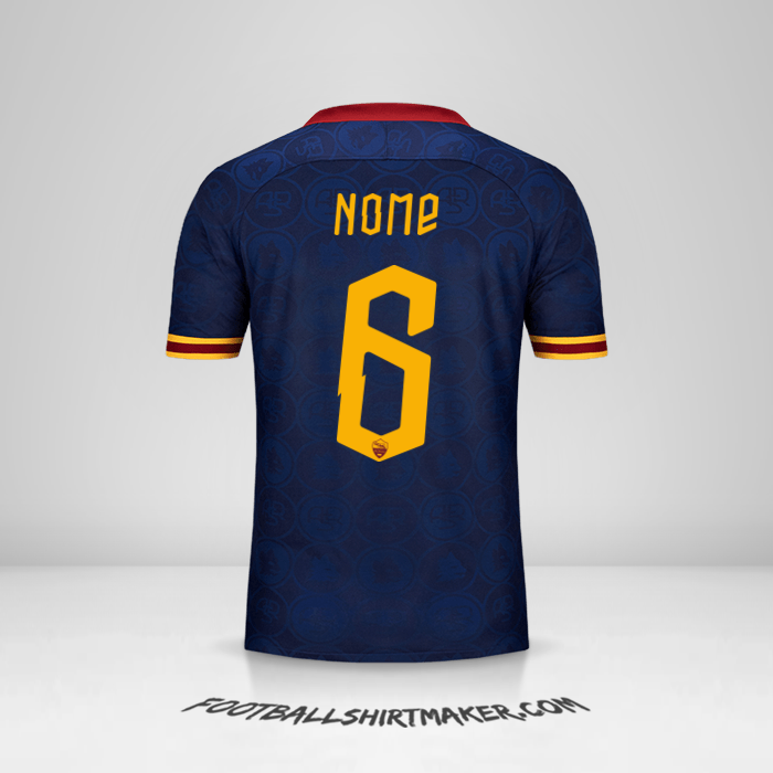 Maglia AS Roma Cup 2019/20 Terza -  nome - 6