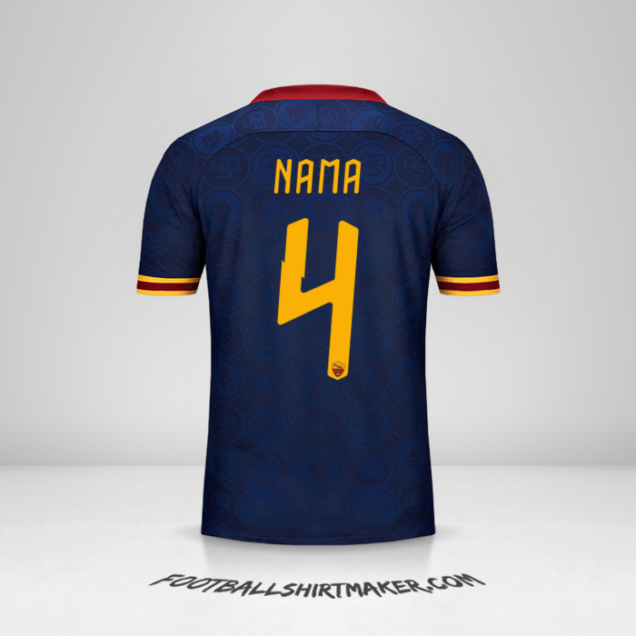 Jersey AS Roma Cup 2019/20 Ketiga -  nama - 4
