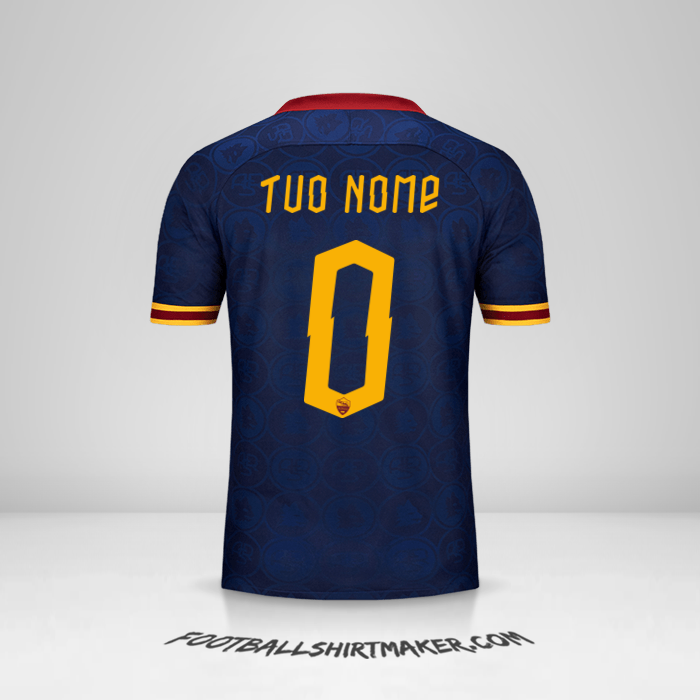 Maglia AS Roma Cup 2019/20 III -  tuo nome - 0