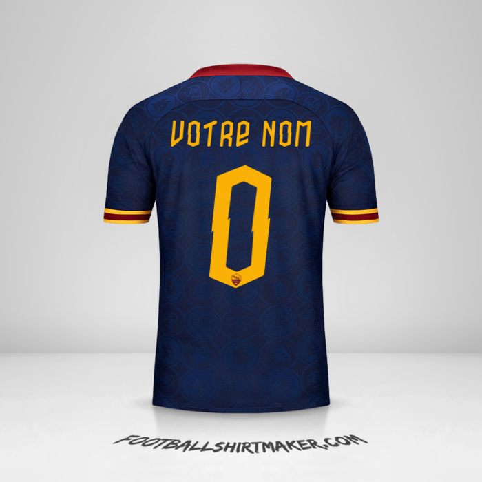Maillot AS Roma Cup 2019/20 III -  votre nom - 0