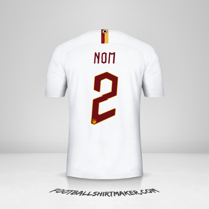 Maillot AS Roma Cup 2019/20 Extérieur -  nom - 2